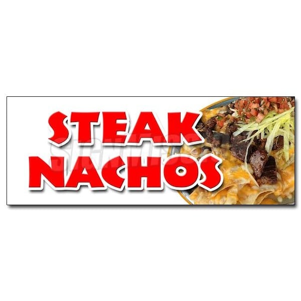 STEAK NACHOS DECAL sticker snack melted mexican chili tacos tex mex food, D-24 Steak Nachos